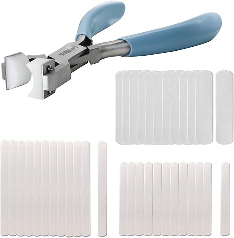 ABBECIAO Ring Stamping Kit with Pliers, 36PCS Aluminum Ring Blanks. Stamping & Bending Tool for Jewelry Making