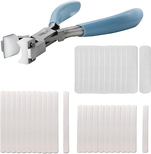 ABBECIAO Ring Stamping Kit with Pliers, 36PCS Aluminum Ring Blanks. Stamping & Bending Tool for Jewelry Making