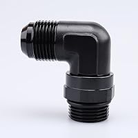 Vista 11 de AC PERFORMANCE Aluminio negro 90 grados -6 AN macho Flare a -4 AN ORB O Ring Puerto Rosca 7/16 x 20 Adaptador de montaje giratorio