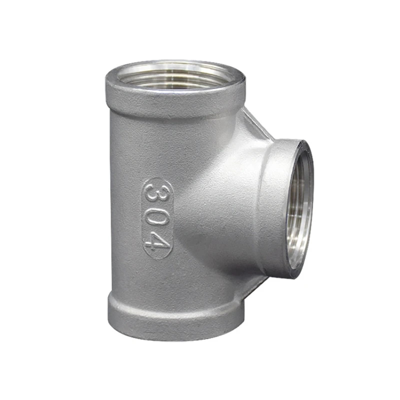 Conector de tubería tres vías tipo T acero inoxidable 304, hembra NPT igual, 18, 14, 38, 12, 34, 1, 1-14, 1-12(1")