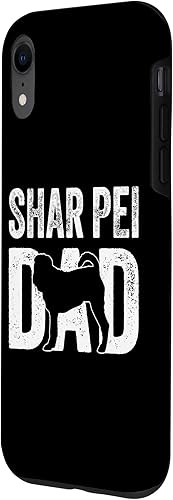 Vista 17 de Funda con silueta Sharpei para iPhone 12 Pro Max Retro Shar Pei Dad Dad Dad Father's Day Sharpei