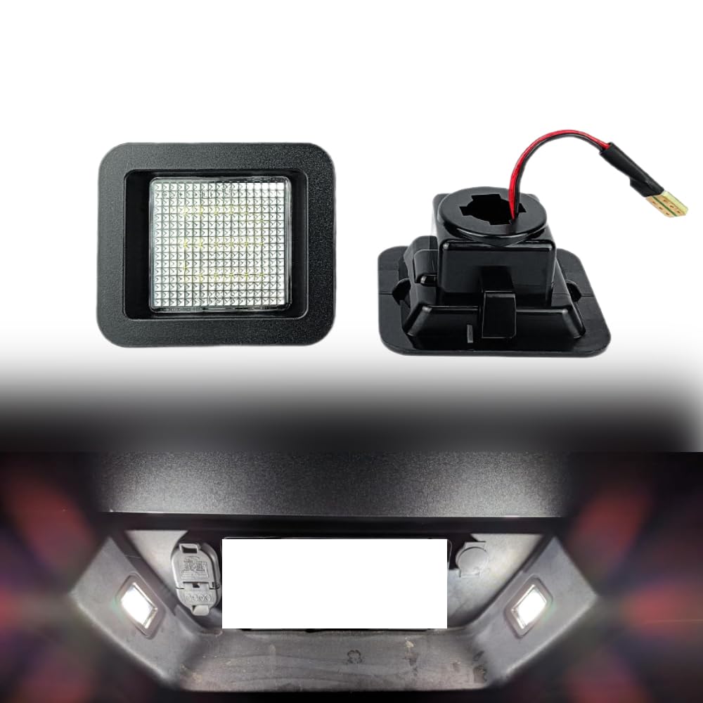 Full Led License Plate Light Tag Lamp Compatible with Ford F150 2015 2016 2017 2018 2019 2020, F150 Raptor 2017 2018 2019 2020, 6000K White, Pack of 2