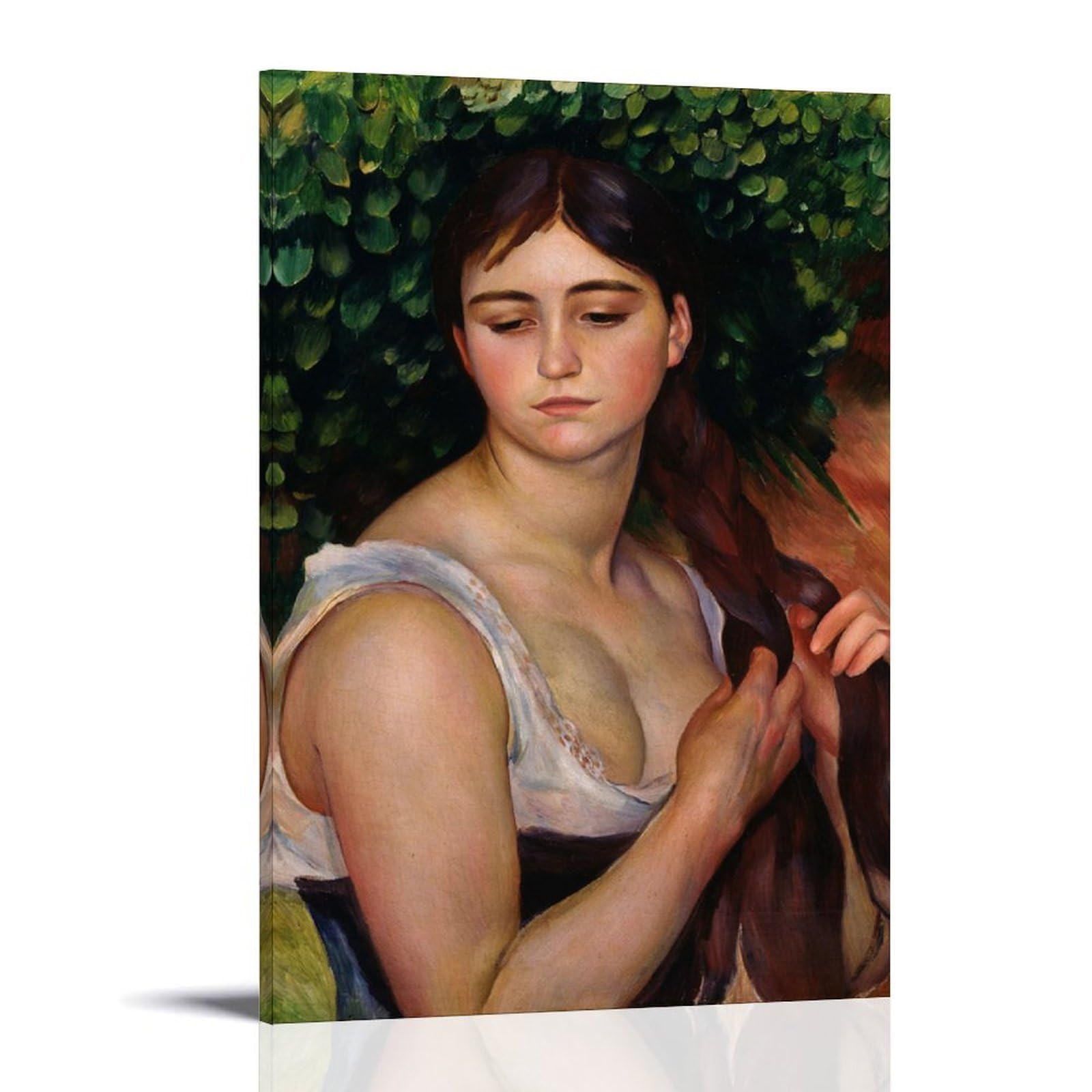 generisch The Braid by Pierre-Auguste Renoirs Impresiones en Lienzo Modernas, Cuadros Decorativos Para Habitación de Niños o Niñas, Murales Para Sala De Estar Y Pinturas Con Motivos Festivales 24x36