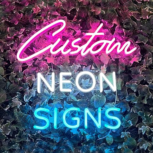 Image of Custom Neon Signs, Neon Sign Customizable for Wall Decor, Personalized Neon Sign for Wedding Birthday Party Gift Party Bar Game Room Home Business Shop Name Logo Neon Sign (3 Lines)