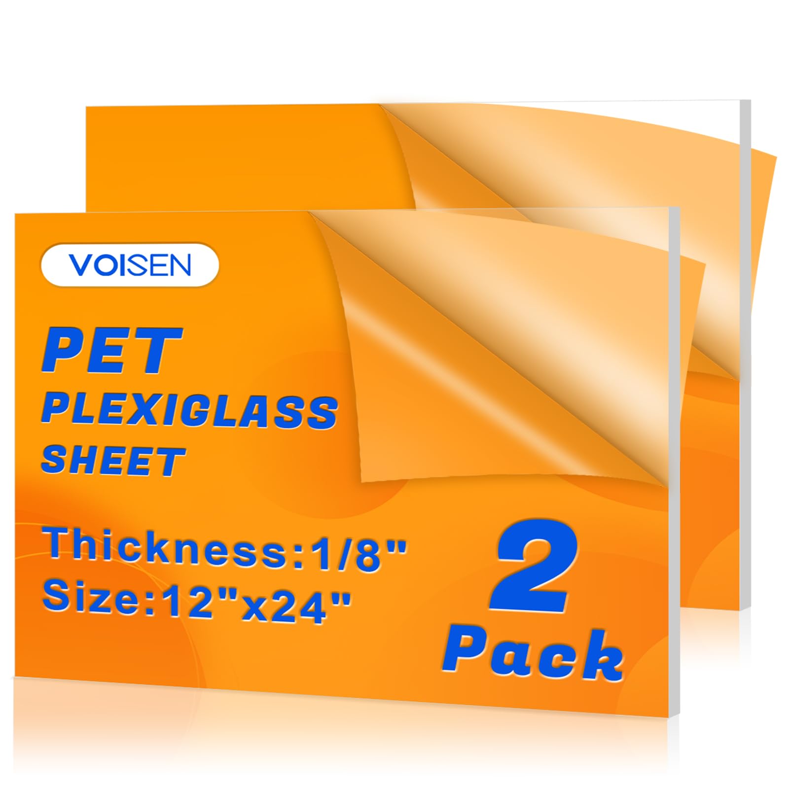 Plexiglass Sheets - 2 Pack 1/8" x 18"x24" -9