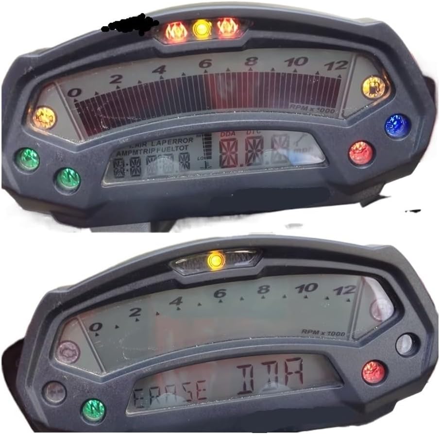 Motorbike Speedometer Screen Speedometer Tachometer Instrument Gauges for Du&Cati Monster 696 796 795 1100 Motorcycle Motorbike Accessories, Black