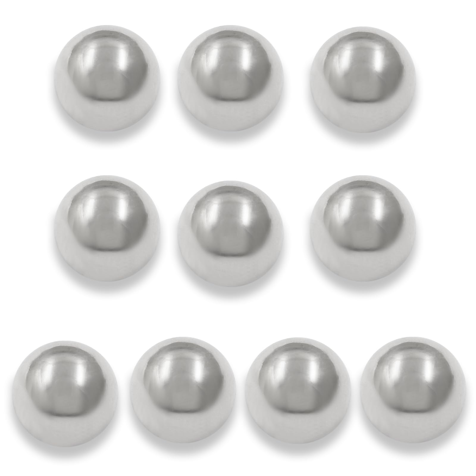 Moicstiy 11mm Ball Bearing 304 Stainless Steel Precision Steel Ball Metric Mixing Balls For Model Paints Bike Valves 50 Pcs