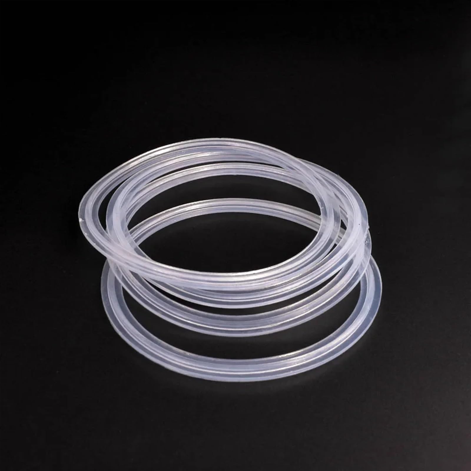 5 uds 0,5 "0,75" 1 "1,5" 2 "2,5" 3 "4" Tri abrazadera junta de sellado de silicona transparente anillo de tira (Tamaño : 219x233mm)