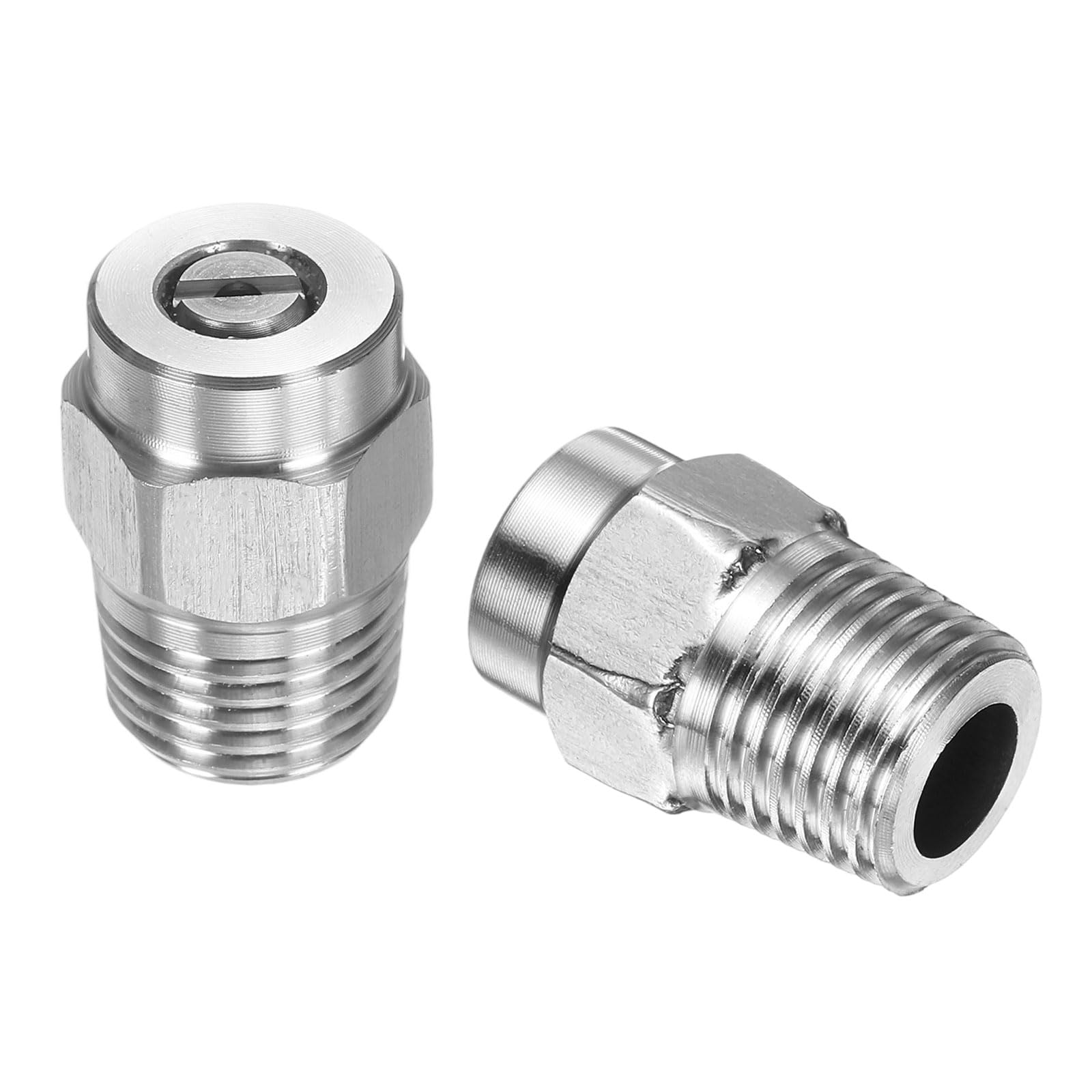 QUARKZMAN 2 Pieces Surface Cleaning Tip 40 Degree 1/4 Inch NPT Male 1.514 Bore 4000 PSI Stainless Steel Thread Pressure Washer Spray Nozzles for Water Guns Water Broom