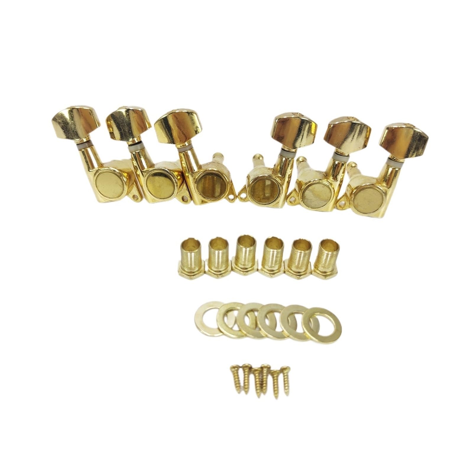 6 Teile/satz Versiegelte Gitarre Tuning Pegs Locking Tuners 3L3R 41 Folk Großen Kopf Mechaniken(Gold 6pc 3L3R)