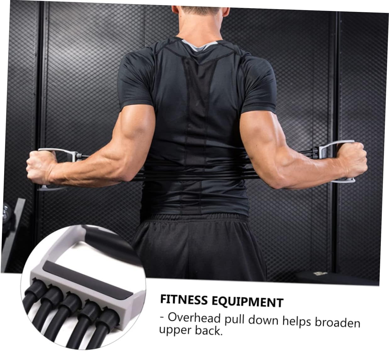 1pc Adjustable Chest Expander Resistance Training Rope for Arm and Shoulder Development Elastic Strength Trainer for Home Fitness Workouts