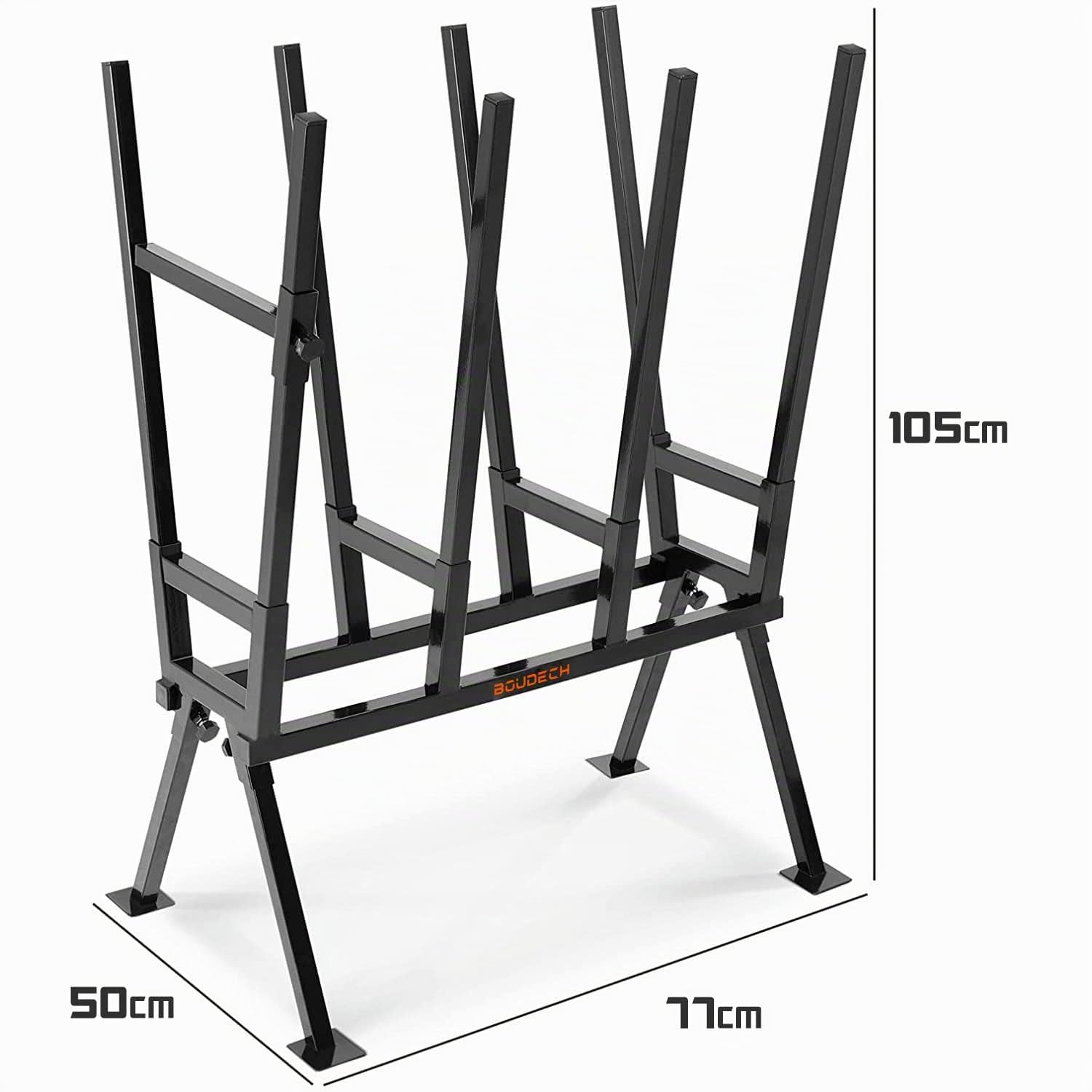 BOUDECH Chevalet de Sciage en Acier, Repliable avec Pieds réglables, Poids Max 250 Kg