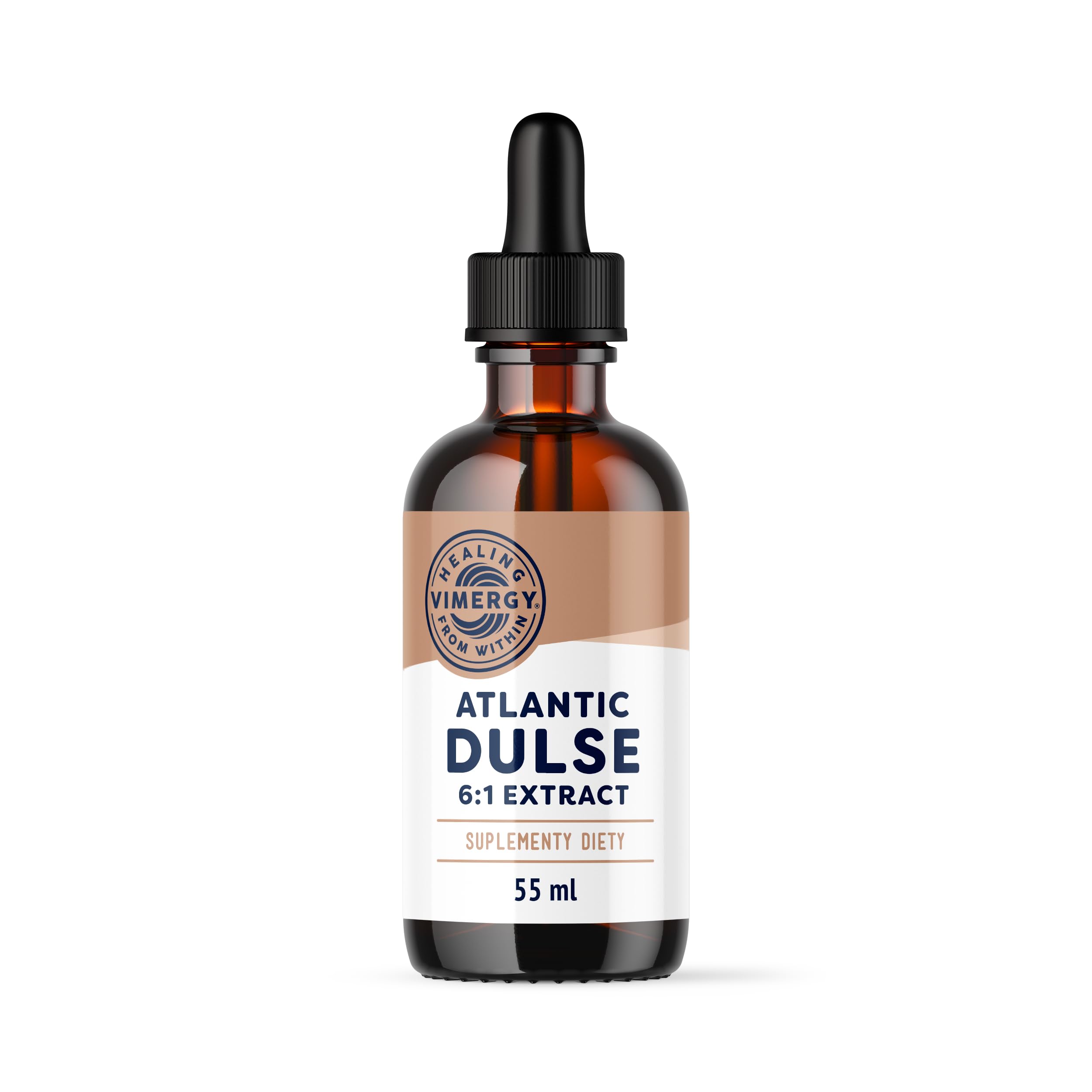 Vimergy Atlantic Dulse – Suplement z morskich wodorostów Dulse – Płynne krople z atlantyckich wodorostów Dulse na bazie gliceryny – Bez dodatku cukru i substancji wiążących – Wegański, bez GMO i bezgl