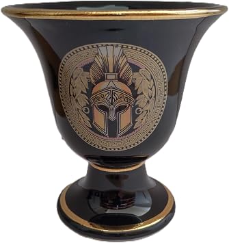 Pythagorean Cup with Ancient Greek Helmet Theme pythagoras cup