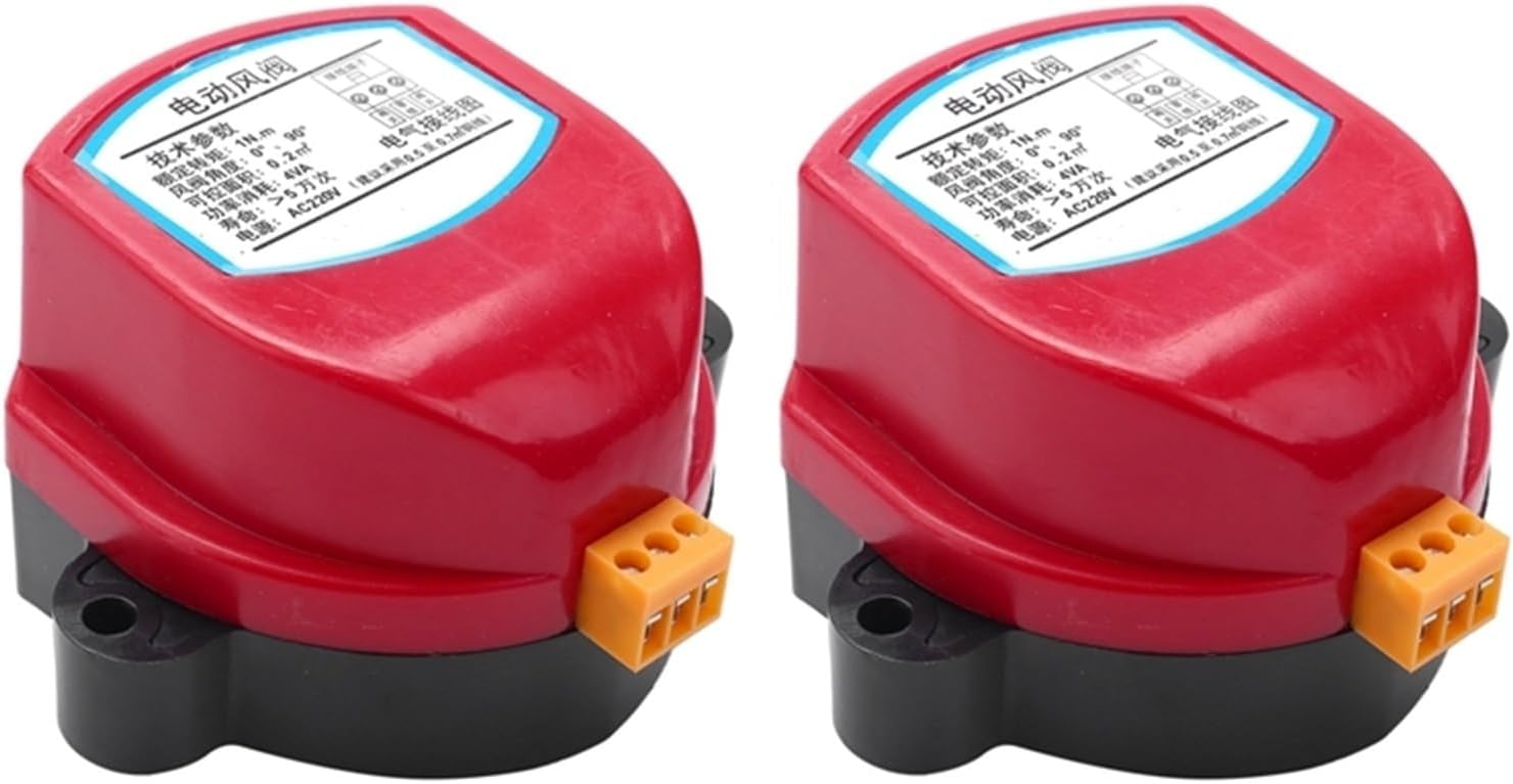 2X 220V Actuator for Air Damper Valve Electric Duct Motorized Wind Driver 1NM for Ventilation Pipe