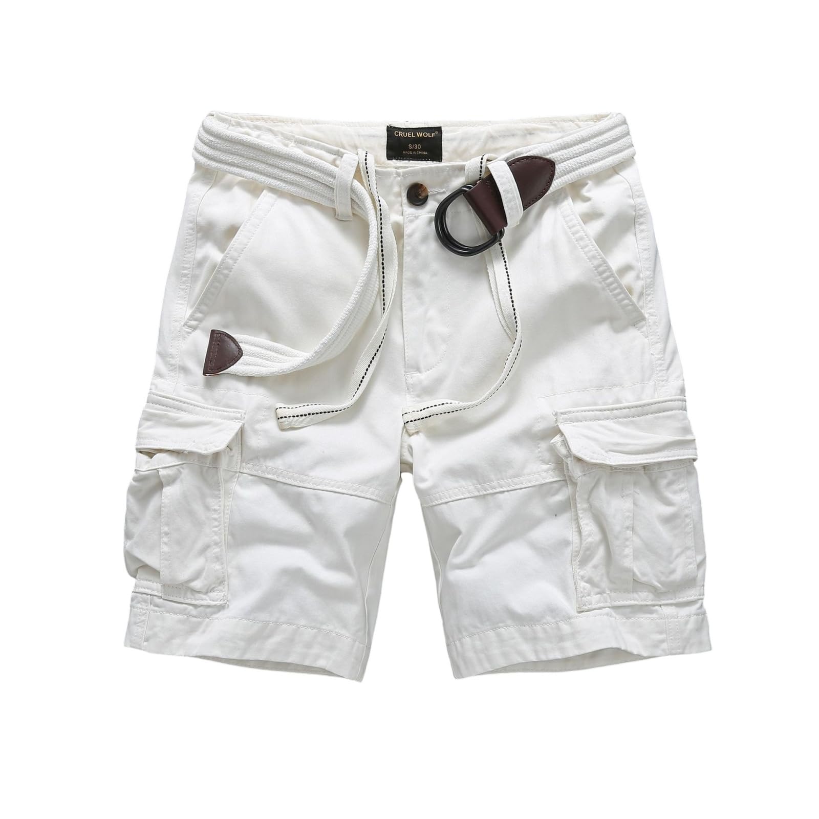 Morbuy Pantalones Cargo Hombre Cortos Verano, Pantalón Cargo Hombre con Multibolsillos Slim Fit Talla Grande Ligero Cómodo para Senderismo Trabajo Diario