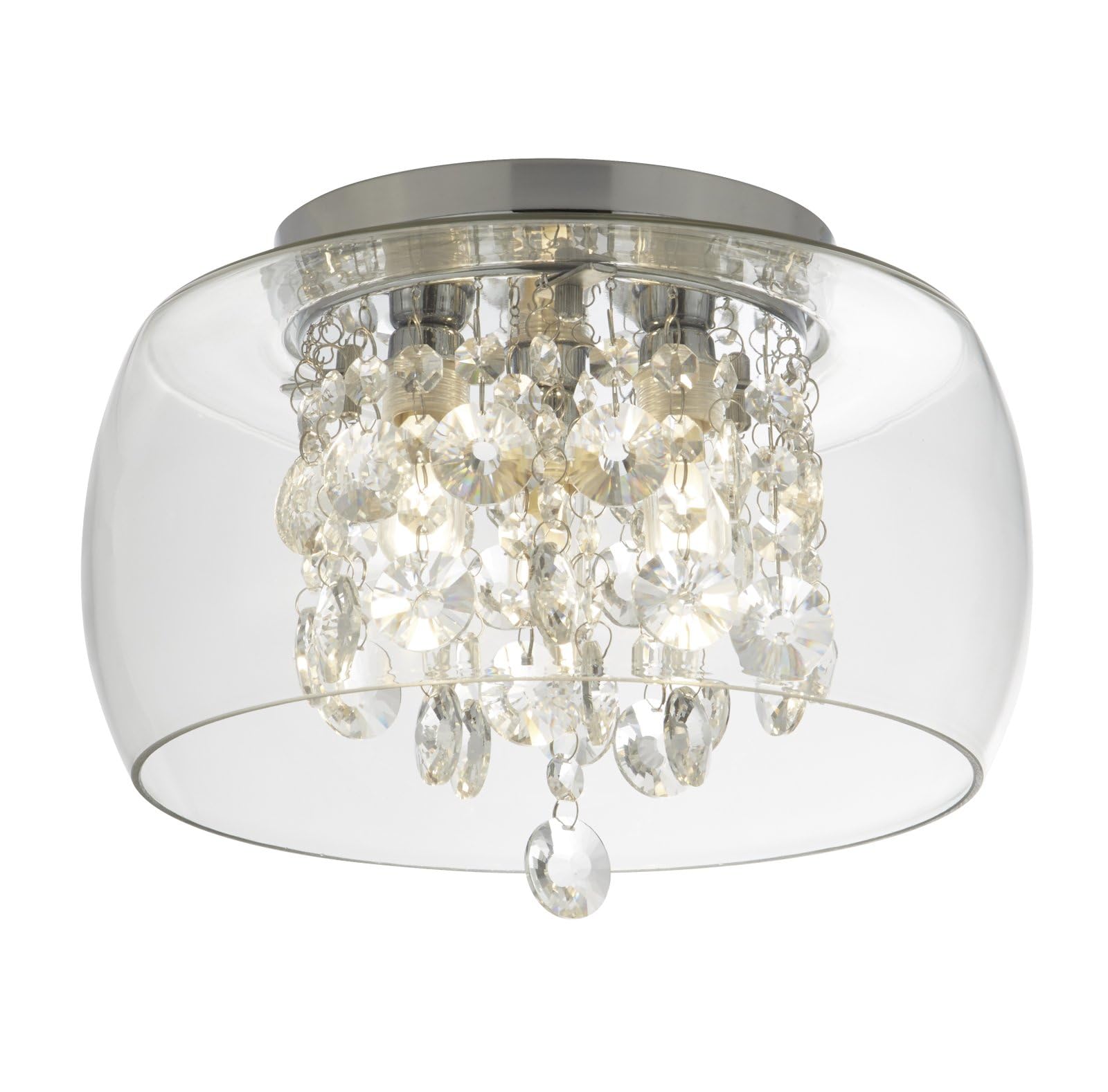 Searchlight 3 Ljus Badrumsspoltaklampa Krom, Kristall IP44, G9
