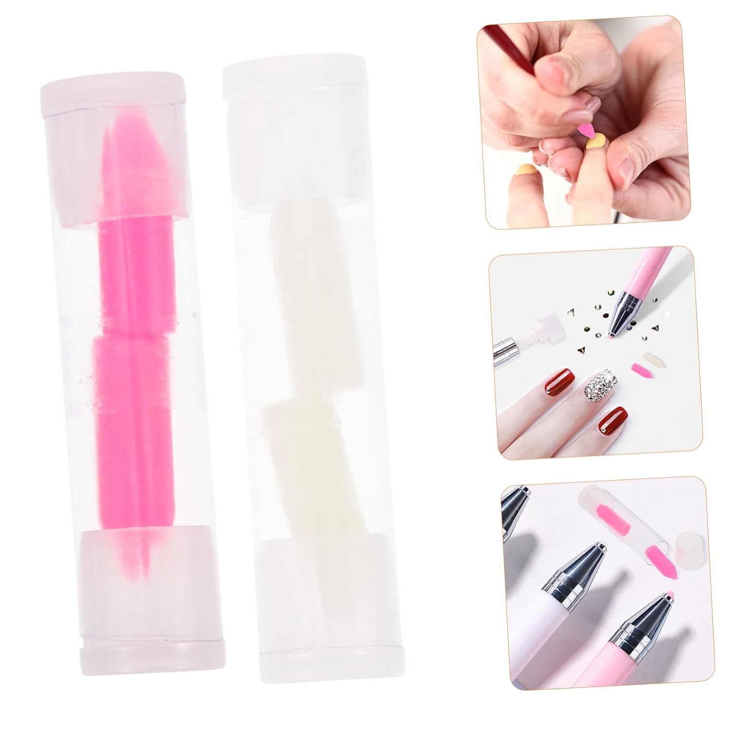 12pcs Nail Dotting Tool Rhinestone Heads for Women Diy Nail Art Supplies