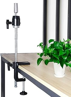 Scalable Wig Stand C Clamp Mannequin Head Table Stand Holder Rotatable Metal Mannequin Head Clamp Holder Adjustable Height C-Clamp Table Clamp Holder for Wig Doll Head Clamp