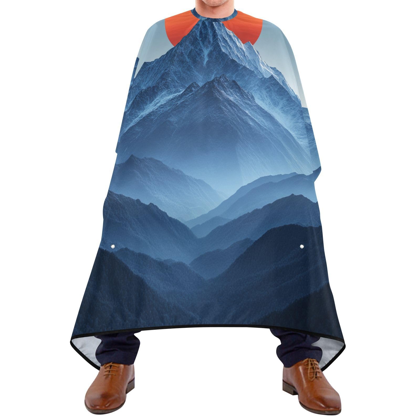 Hezely Mountain Sunset Hair Dye Cape, Barber Cape for Adults,Waterproof Salon Cape,Waterproof Hairdressing Styling Hair Cutting, 65
