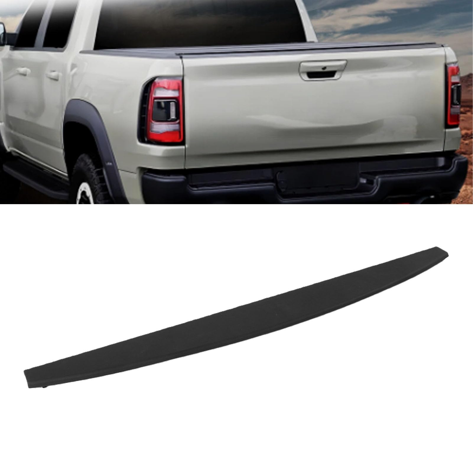 lyrlody Tailgate Cap Top Protector 68364364AA, Carbon Fiber Style