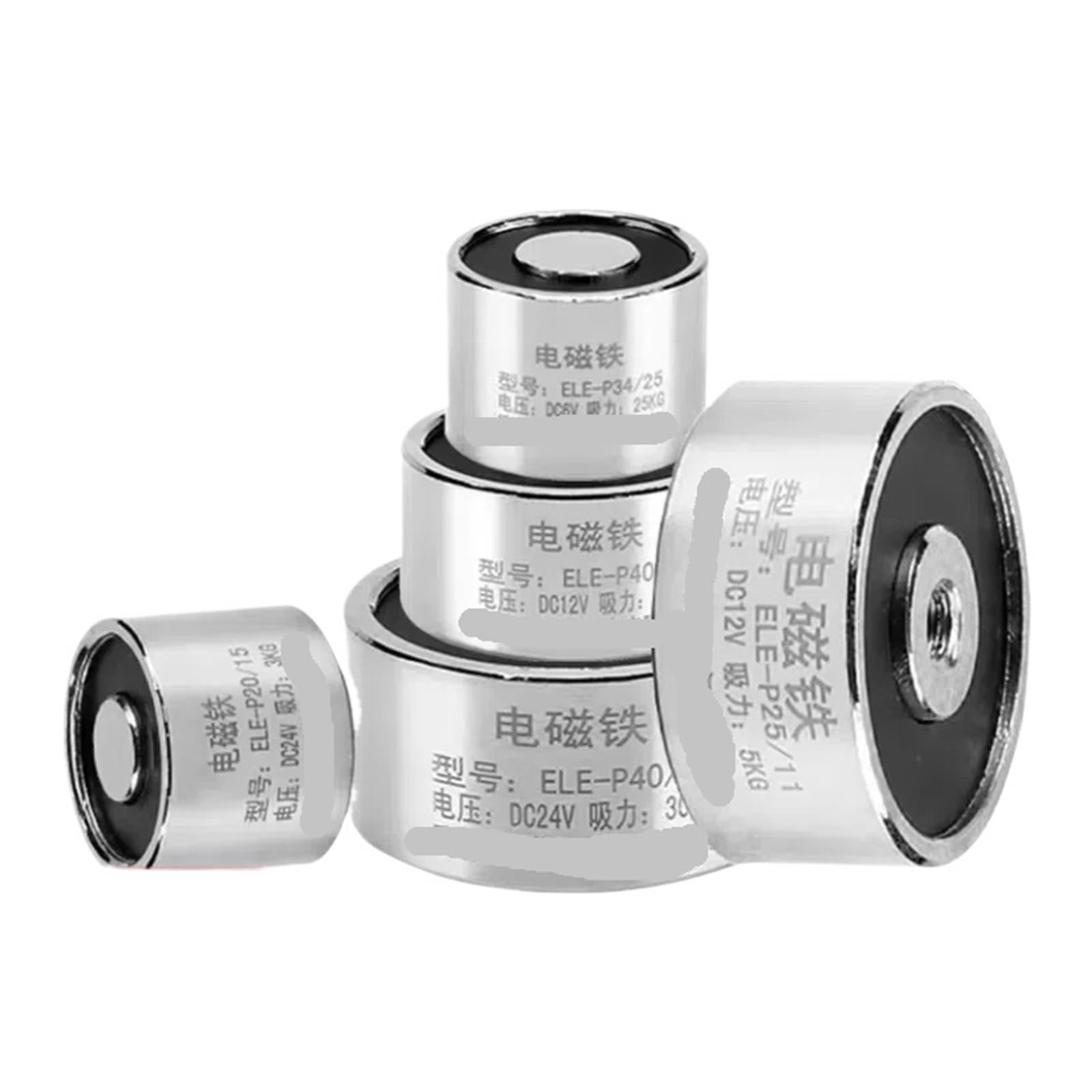 1/3/5/10/15/20 Pezzi Elettromagnete a Ventosa da 3~8 kg, elettromagnete Potente, elettromagnete a solenoide, Piccola Bobina elettrica Imans(D20H15mm 3KG 12V,3PCS)