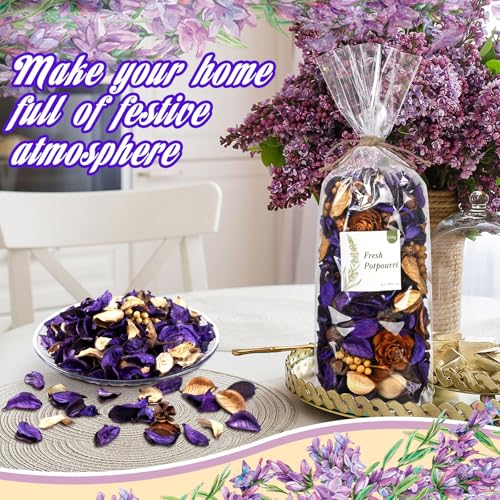 Tondiamo-250g-Purple-Natural-Dried-Flowers-Long-Lasting-Lavender-Scent-Potpourri-Dried-Flower-Bowl-Vase-Filler-for-Fall-Potpourri-Crafts-Thanksgiving-Wedding-Centerpiece-Home-Decor Tondiamo 250g Purple Natural Dried Flowers Long Lasting Lavender Scent Potpourri Dried Flower Bowl Vase Filler for Fall Potpourri Crafts Thanksgiving Wedding Centerpiece Home Decor