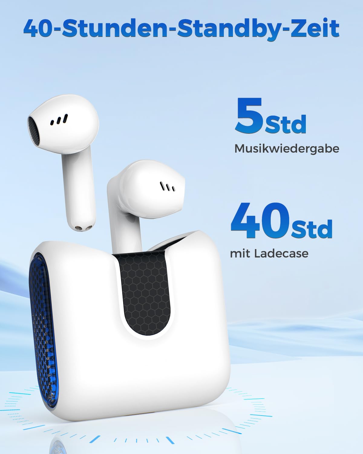 NE49 KI Übersetzungskopfhörer, 150+ Sprachen & 6 Modi Echtzeit Sprachübersetzer, Bluetooth 6.0 Kabellose Earbuds, 40h Akku, niedrige Latenz, AI-Chat, Musik, Anrufe, Transkription für Reisen & Business