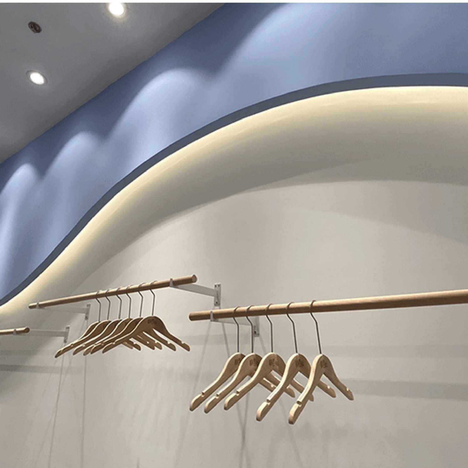 Appendiabiti a parete per indumenti, espositore per abbigliamento al dettaglio, asta per appendere multiuso, appendiabiti per armadio, appendiabiti, appendiabiti per casa/commerciale