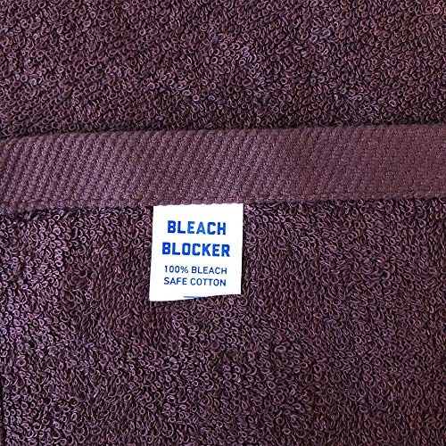 Image of Arkwright Bleach Resistant Salon Towels 12 Pack - 100% Cotton Hair Towels, Soft, Absorbent, Quick Dry Spa & Barber Towels for Hair Stylist, Nail Salon & Esthetician, 16 x 28, Eggplant