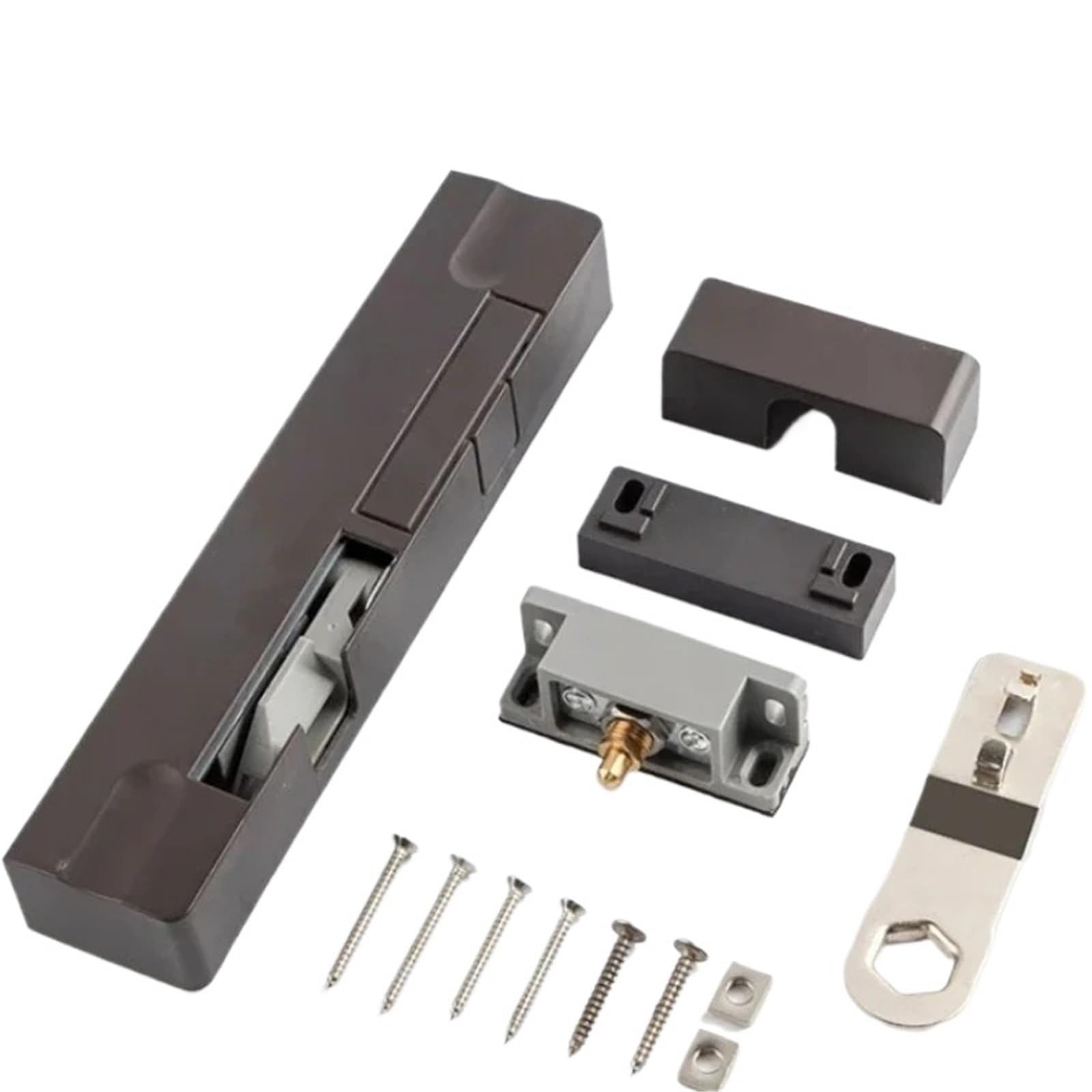 Door Damping Buffer Wooden Invisible Home Closing Silent Hydraulic Door Closer Anti-Pinch(Left Open-Brown)