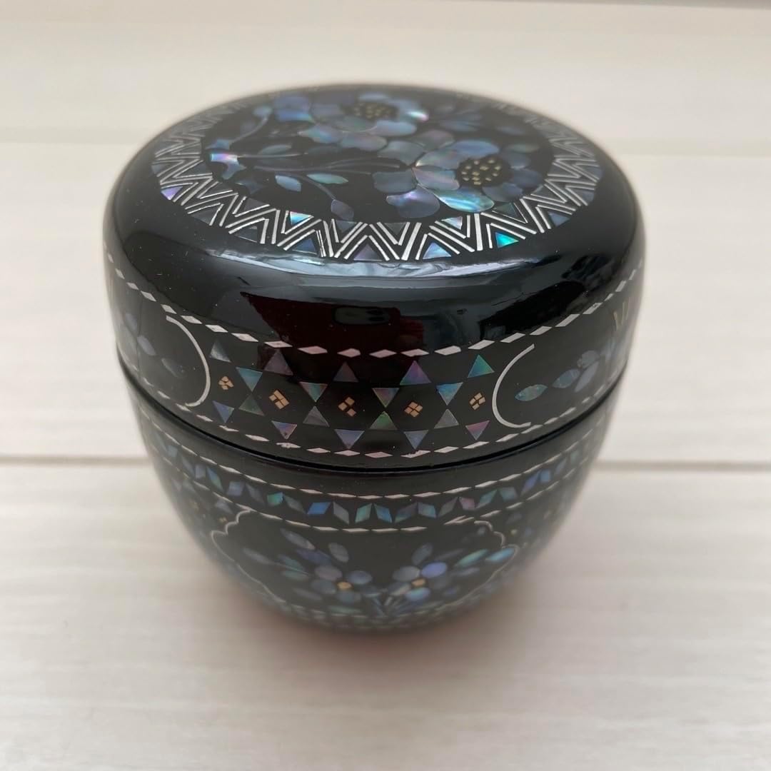 ★螺鈿　棗　茶入　漆塗 漆芸　木製　茶道具 螺鈿 棗 なつめ 茶入 漆塗 漆芸 木製 茶道具