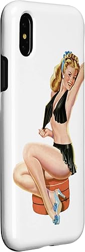 Miniatura 6 de Funda para iPhone 11 Pro Max Hot Pinup Girl Black Skirt & Heels-Retro Blonde Pin Up Girl