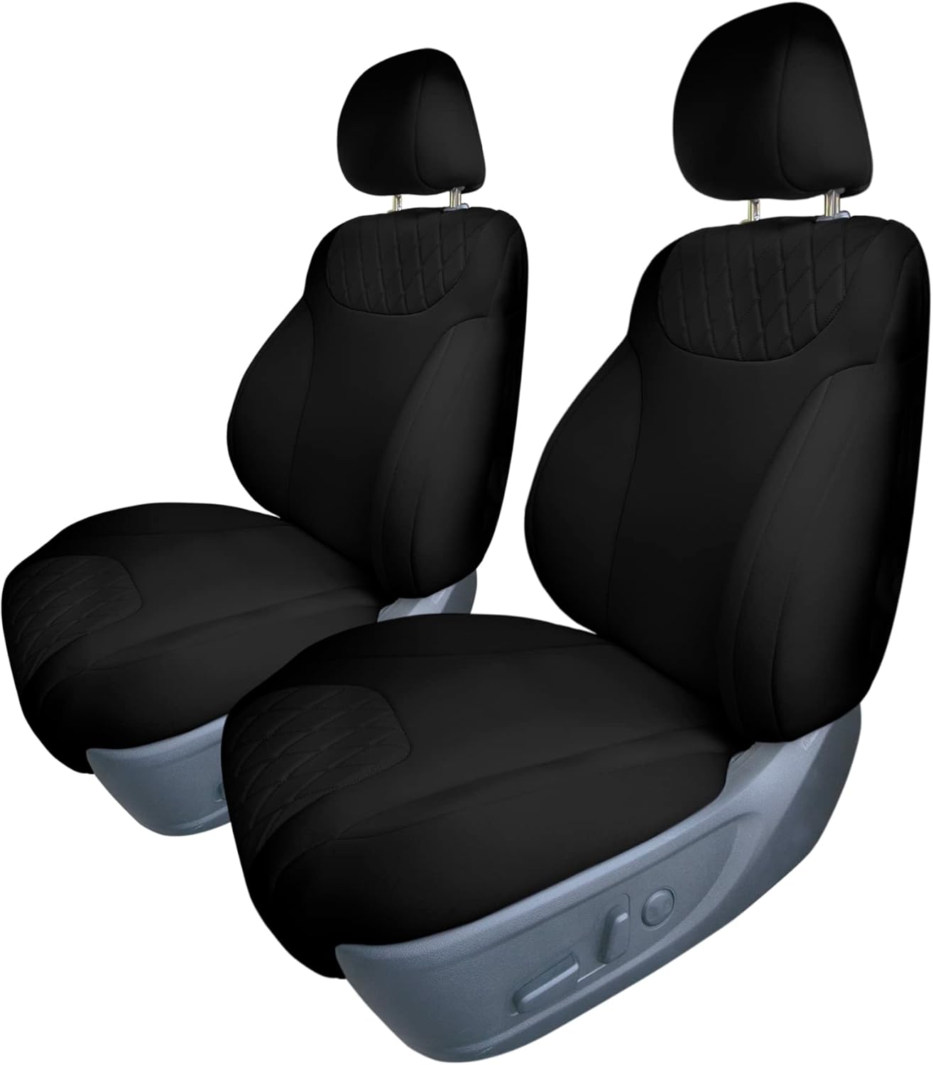 FH Group Custom Fit Car Seat Covers Specifically Made for 2019-2023 Hyundai Santa Fe, Front Set Black Ultraflex Neoprene Waterproof Automotive Seat Covers, Hyundai Accessories