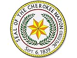 Seal of The Cherokee Nation Sticker (Nationality, Native American Crest Logo Proud Member of Tribe Vinyl Decal for Cars, Trucks and Laptops (3 inch)