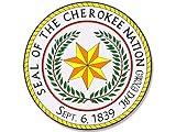 Seal of The Cherokee Nation Sticker (Nationality Decals, Native American Crest Vinyl, Proud Member of Cherokee Tribe Stickers for Cars, Trucks (3 inch)