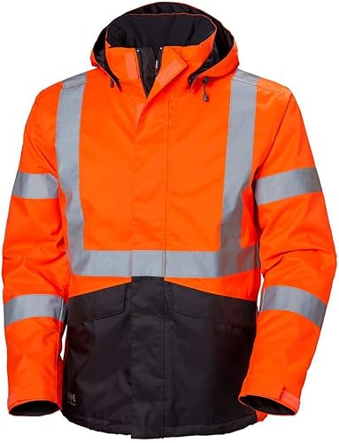 Helly-Hansen Workwear Alta Hi-Vis - Chaquetas de invierno aisladas para hombre con rayas reflectantes ANSIISEA 107-2015 tipo R clase 3