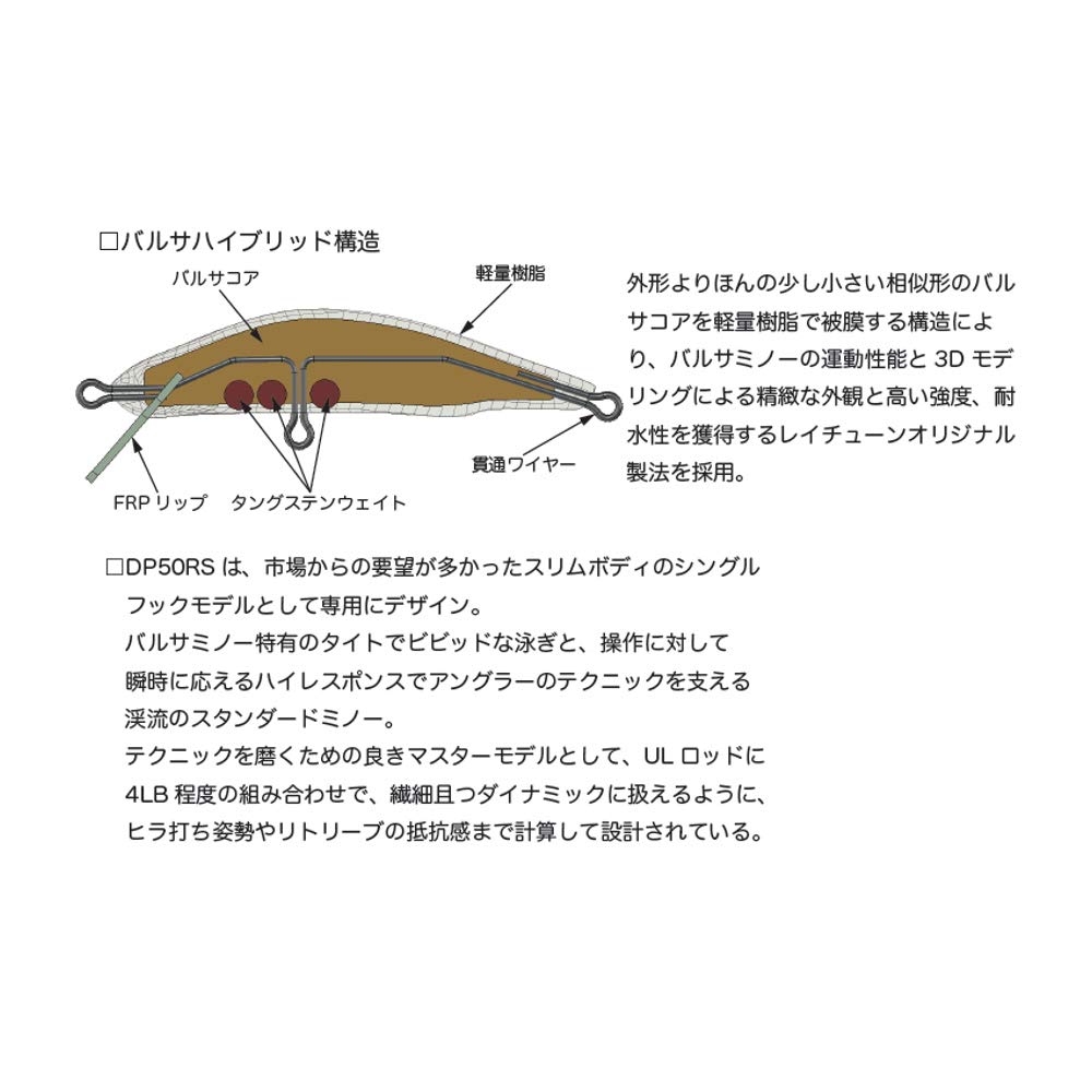 レイチューン　ヤマメオレンジベリー　ルビーアイ50フローティング Amazon | レイチューン(Ray Tune) ルアー DP50RS 50-S ヤマメオレンジ