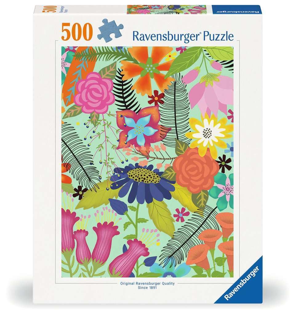 Adult puzzle 500 Teile - Blumenjungle, Multicoloured, 19.5 x 14.0