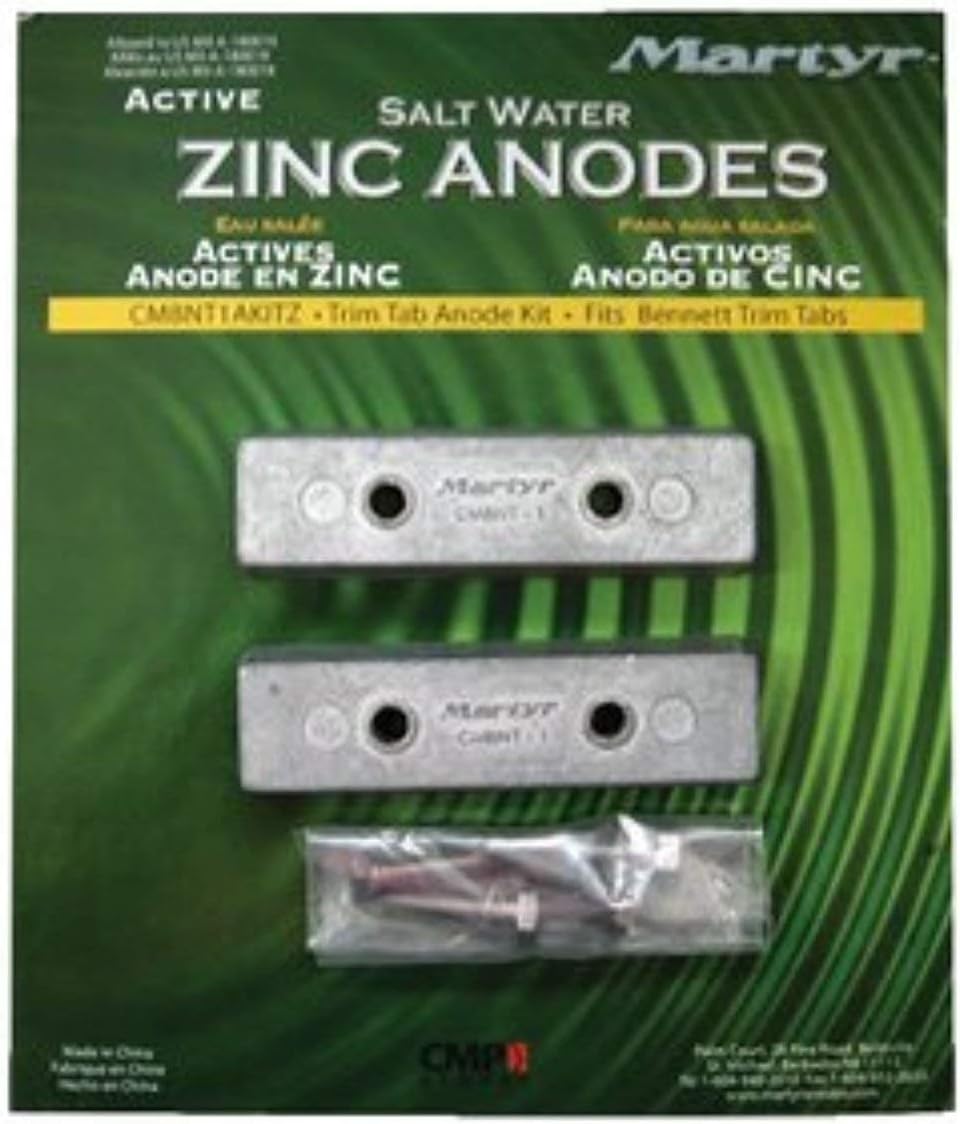 Canada Metals-MARTYER ANODES Anode KIT Bennett Trim TAB ZINC