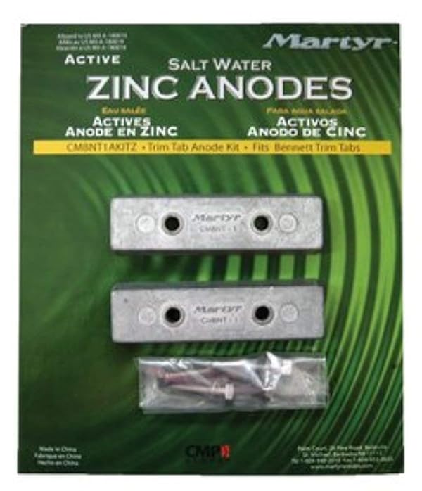 Canada Metals-MARTYER ANODES Anode KIT Bennett Trim TAB ZINC by MARTYR - Used condition - US$25.65