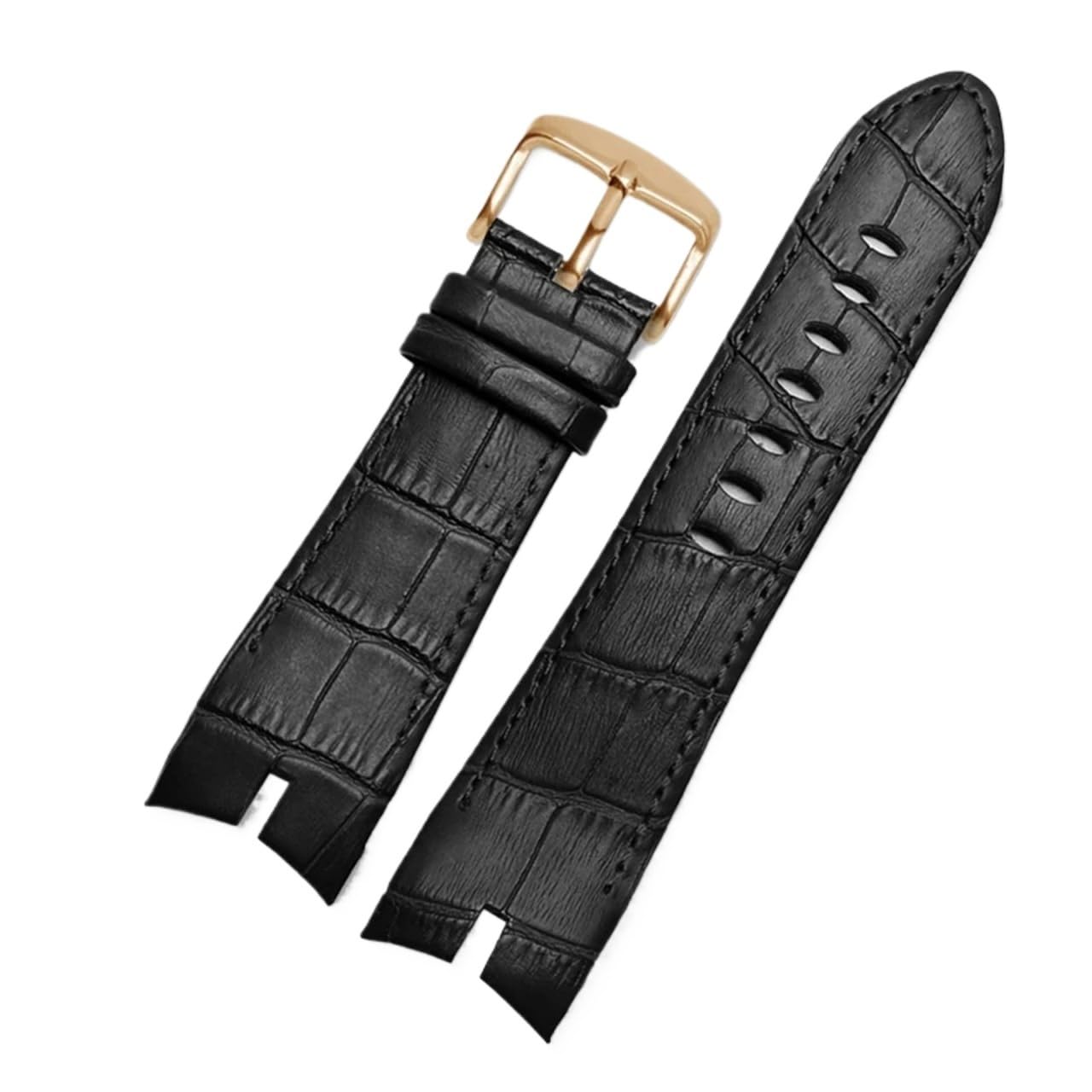 Genérico NASUNJIA Correa De Reloj De Cuero Genuino De 26 Mm Compatible Con La Correa De Reloj Roger Dubuis EXCALIBUR Con Esfera De 42 Mm, Accesorios For Hombre