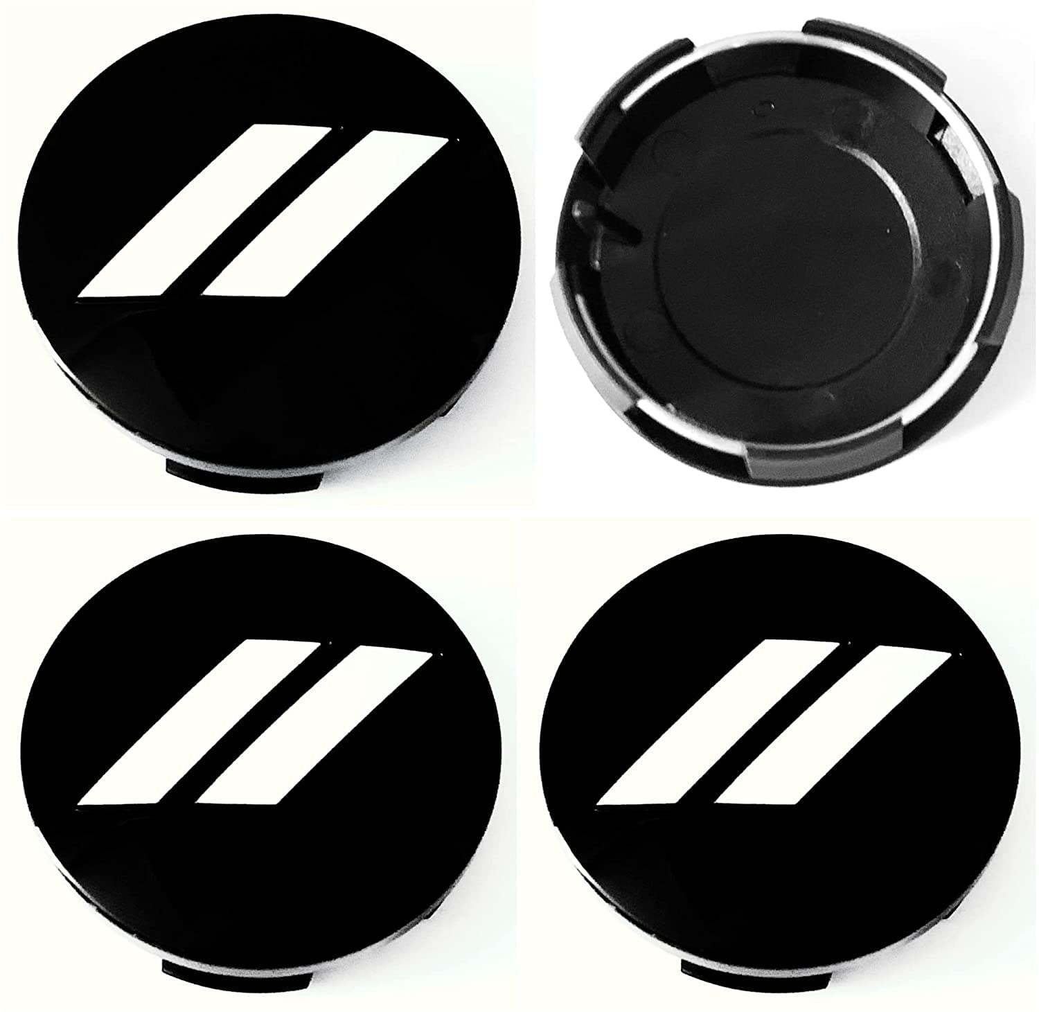 ALMOO Glossy Black Modify Wheel Center Hub Caps 2.5'' Compatible with Durango Avenger, Dart, Charger, Challenger D63L-BW 4PCS