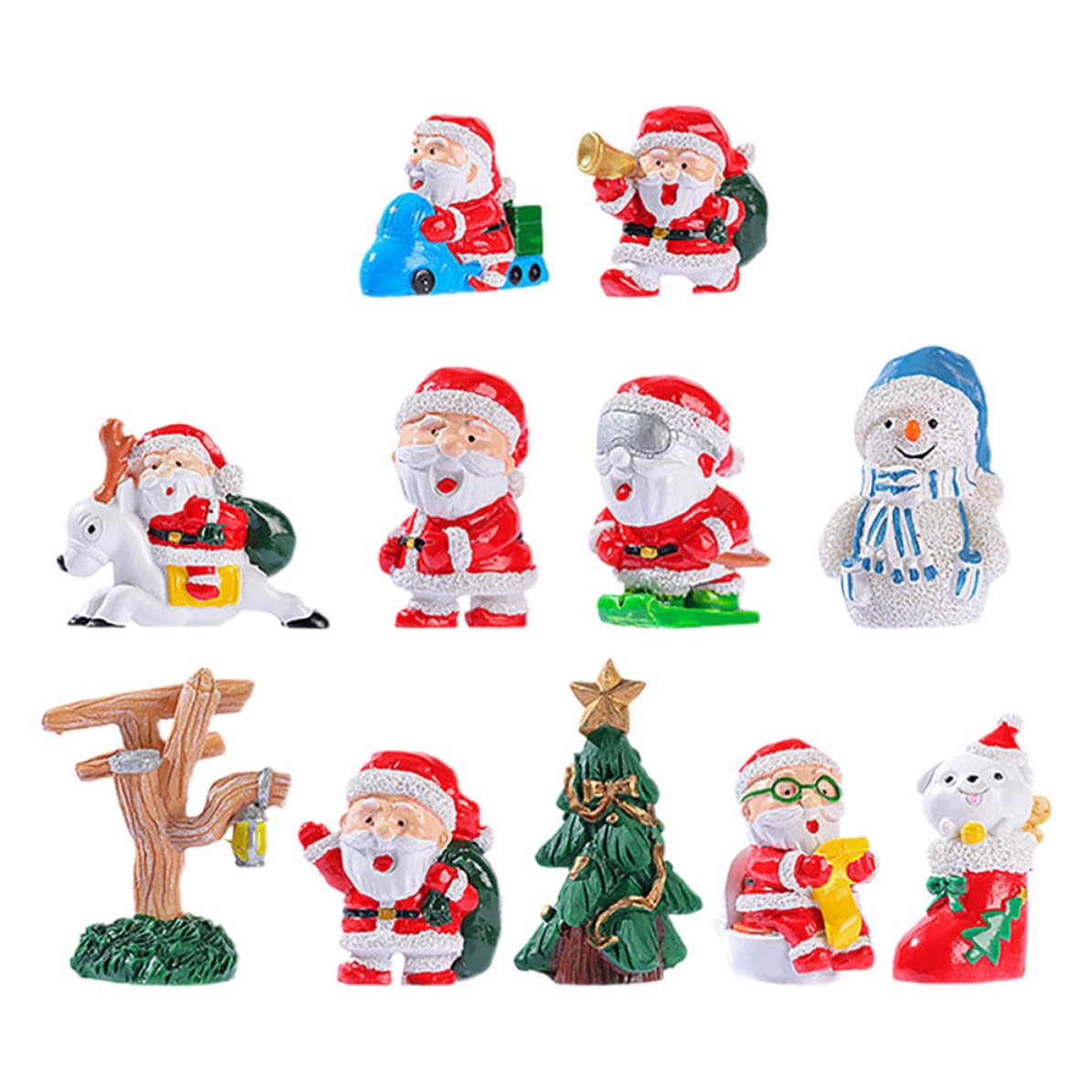 TOYANDONA 55 Piezas Figura de Muñeco de Escarcha Navideña de Resina para