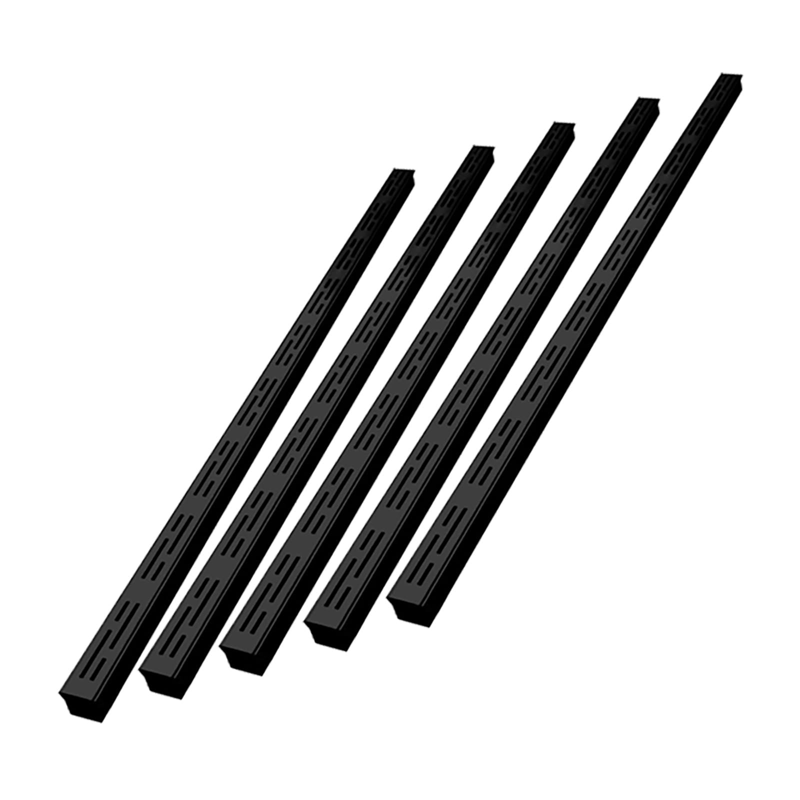 5pcs SUS Drainage Channels and Grating System, Linear Drain Grate with Cover for Outdoor Use(3.5x3cm)