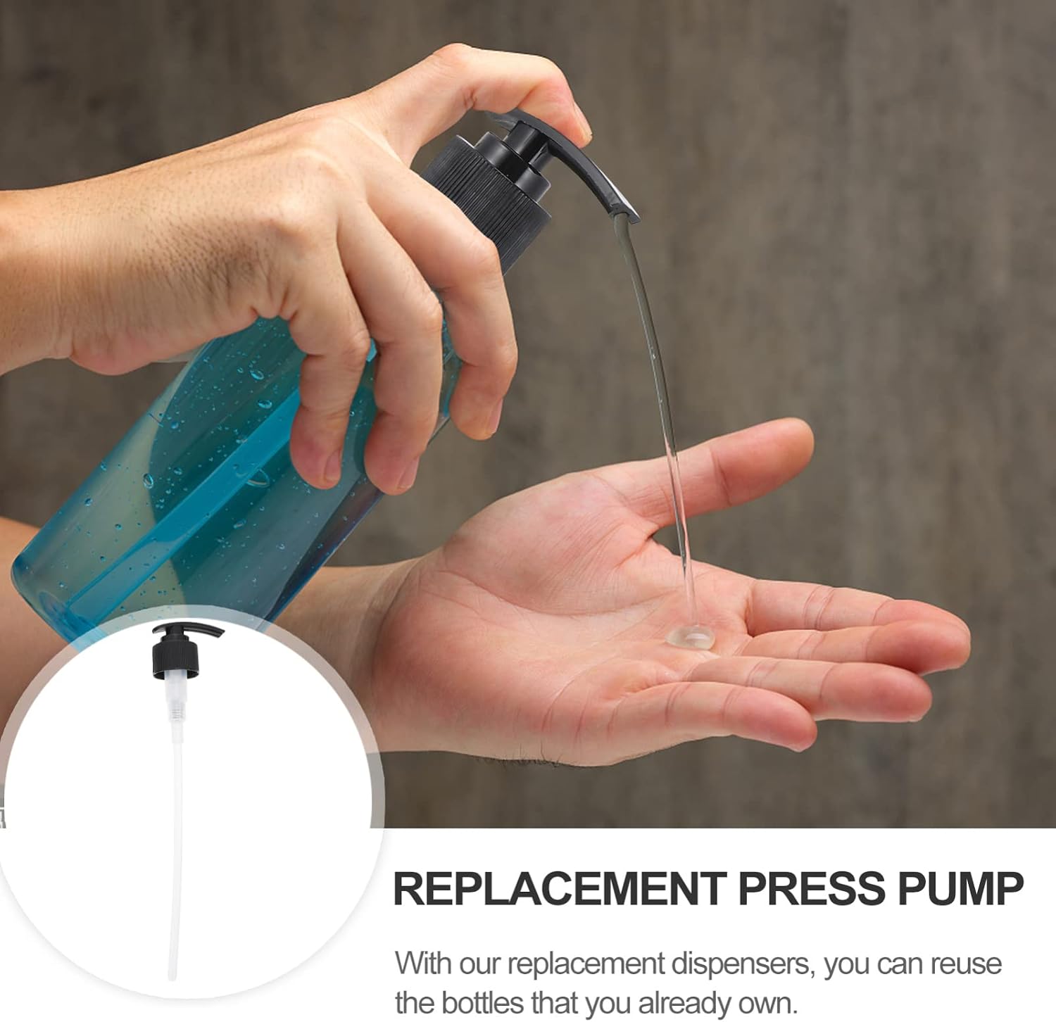 Foaming Soap Pump Replacement 4pcs Plastic Press Pump Heads for Liquid Soap Dispenser (28mm Black)