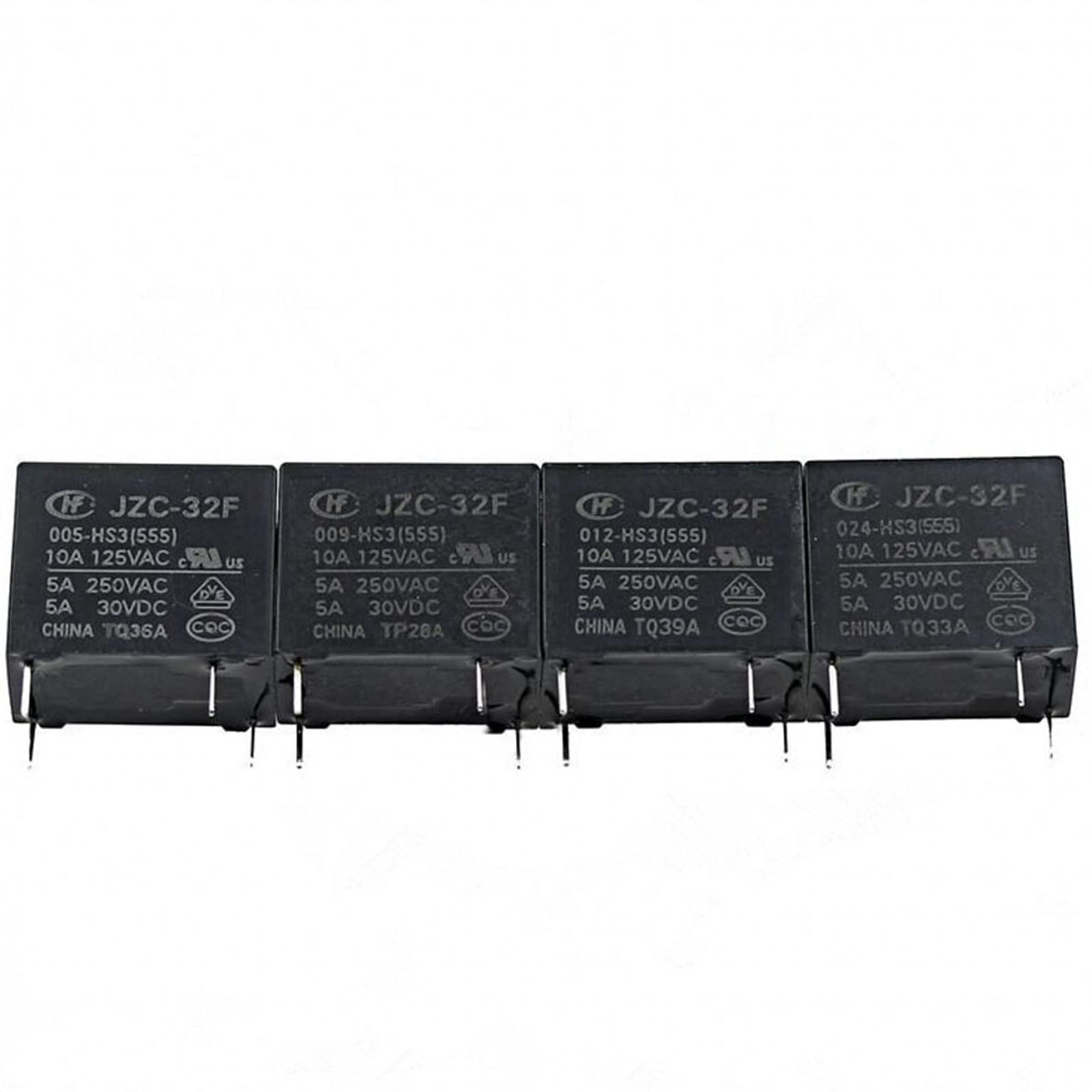 AERBNYEQP 50PCS/lot Power relays HF32F JZC-32F-005-HS3 JZC-32F-009-HS3 JZC-32F-012-HS3 JZC-32F-024-HS3 5A 250VAC 4PIN