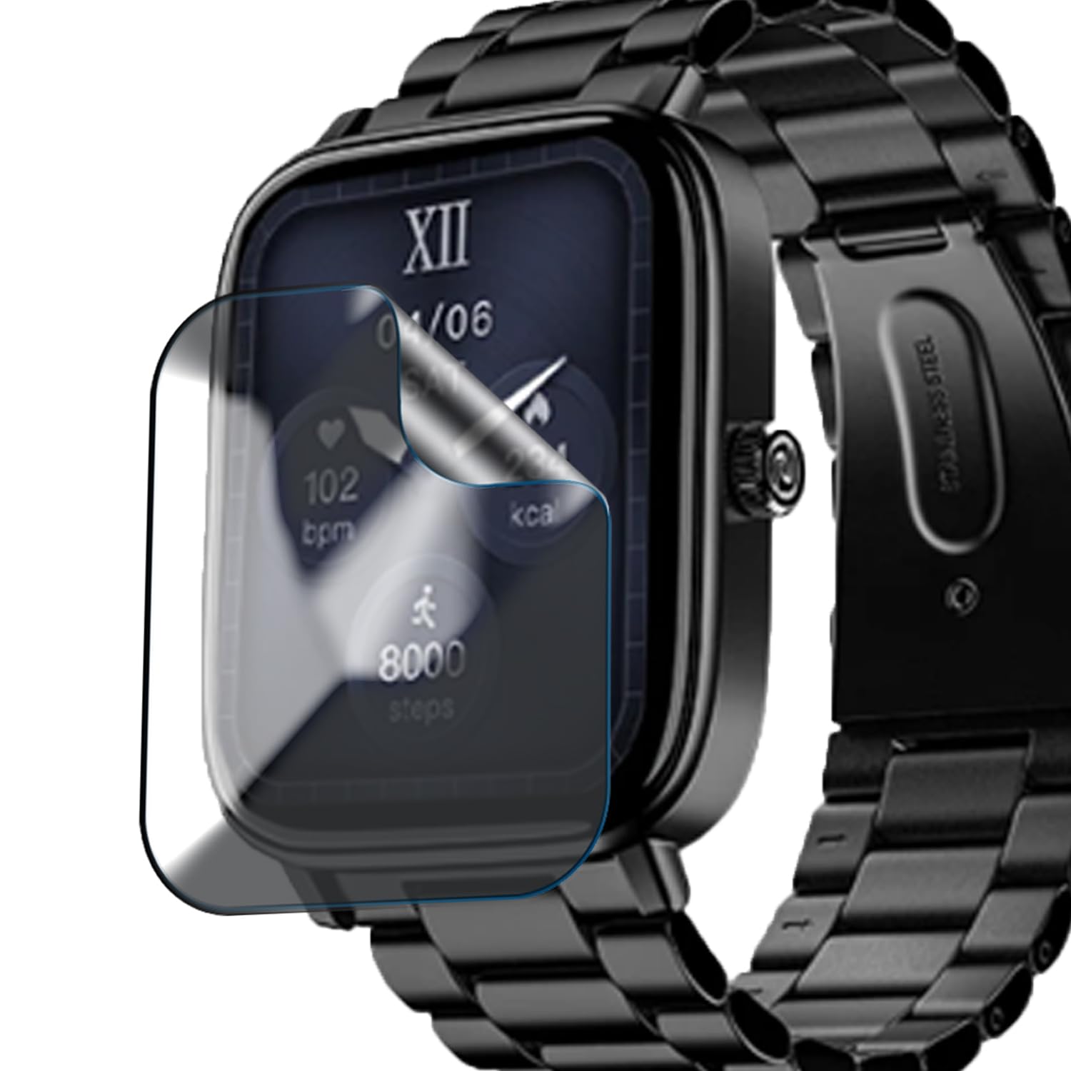 FCS | Pack of 3 | Smartwatch Screen Guard for Quad Call Elite (Limited edition) | Edge to Edge Coverage | Ultrathin 0.125mm 9H anti shock flexible Watch screen protector TPU membrane