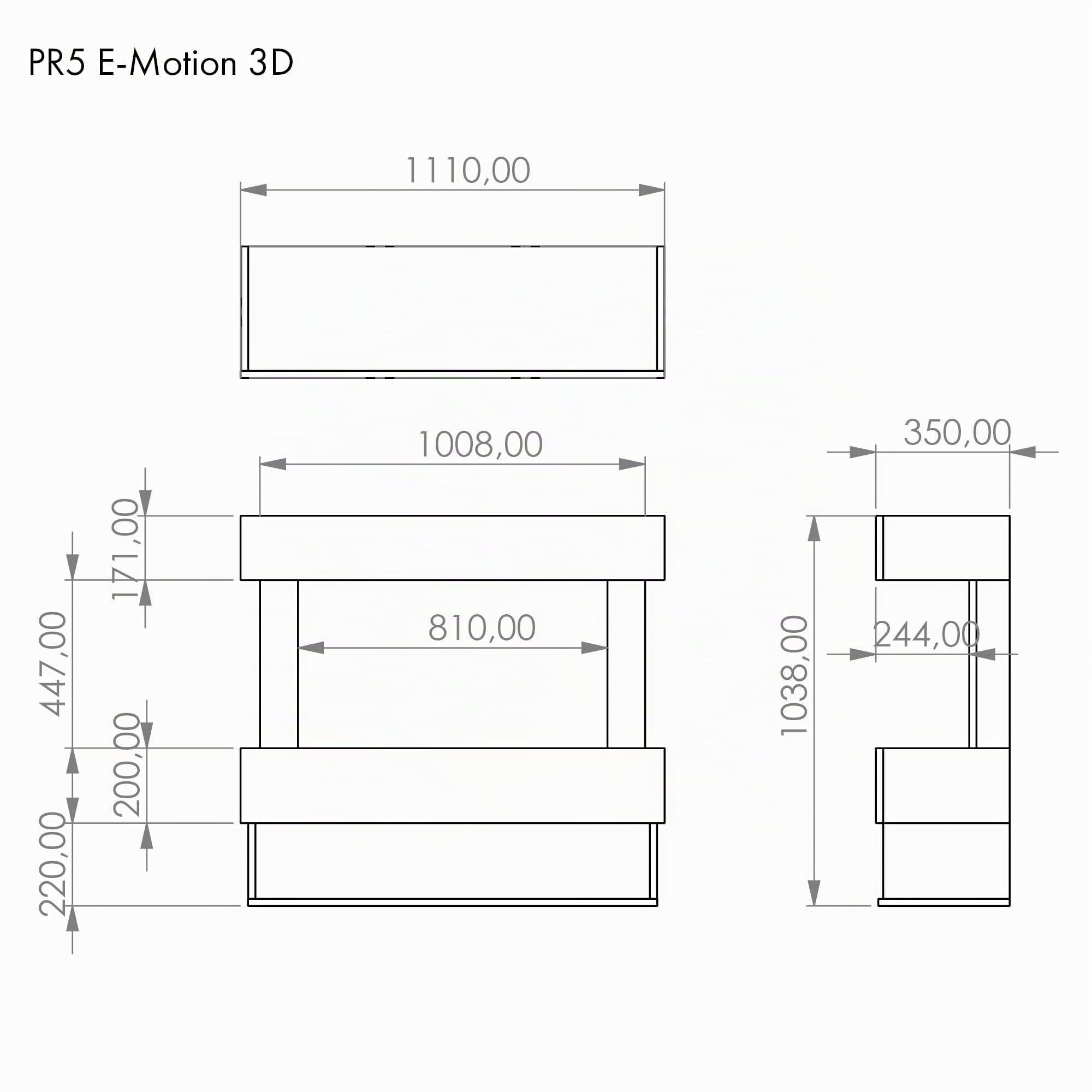 GLOW FIRE Kaminofen PR5 mit realistischem 3D E-Motion LED-Feuer - Stand-Elektrokamin mit Heizung, Kaminfeuer & Timer, max. 1500 W, 111x103,8x35, Weiß (Beton)