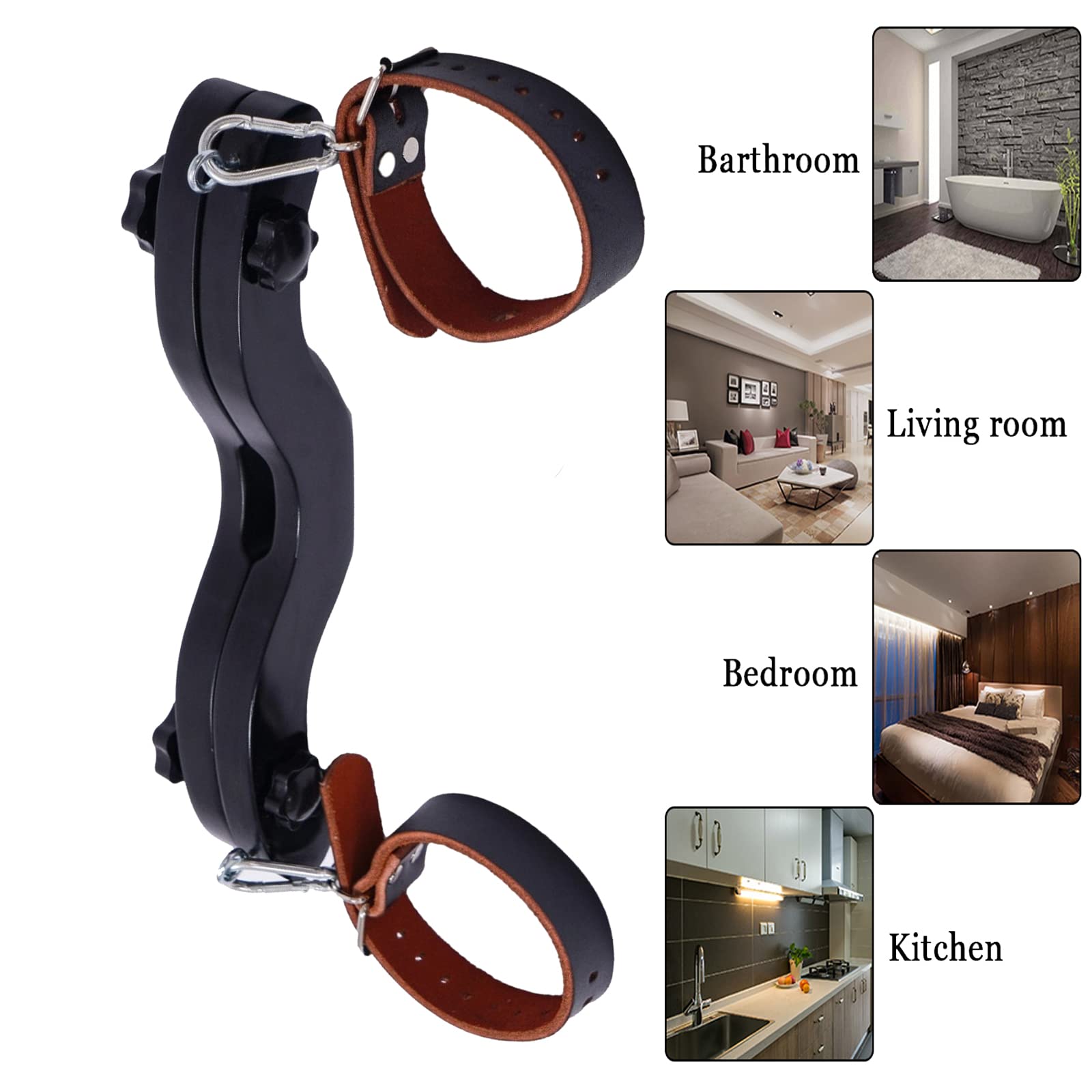 SM Scroto Bondage Testicoli Pressa Con Manette Alla Caviglia In Pelle Di Mucca Stimolatore Testicoli Regolabile BDSM Barella Testicoli Costrizione Pene Sesso Fetish Erotico